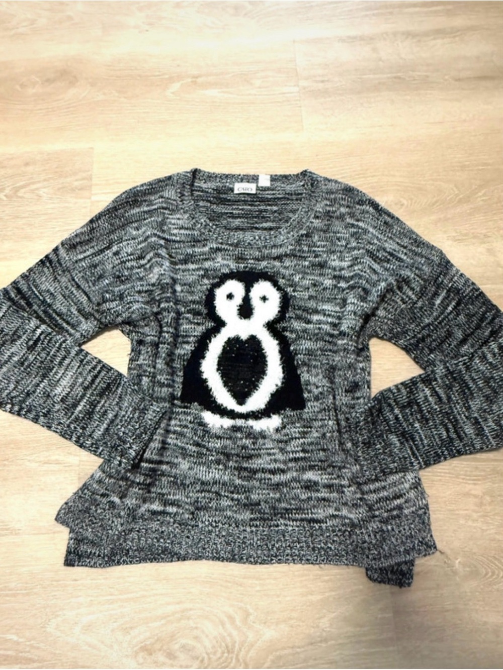 Cato Black & Gray Penguin Crew Neck Sweater 277